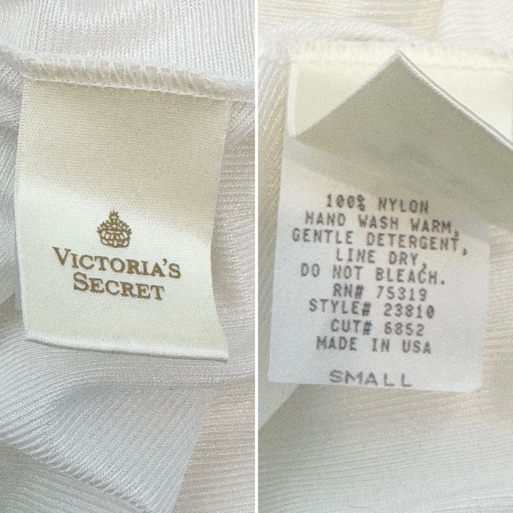 80s Victoria’s Secret Silky Nylon White Lace Vintage Bridal Maxi Gown Slip Dress - Picture 3 of 9